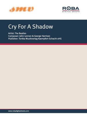 cover image of Cry For a Shadow